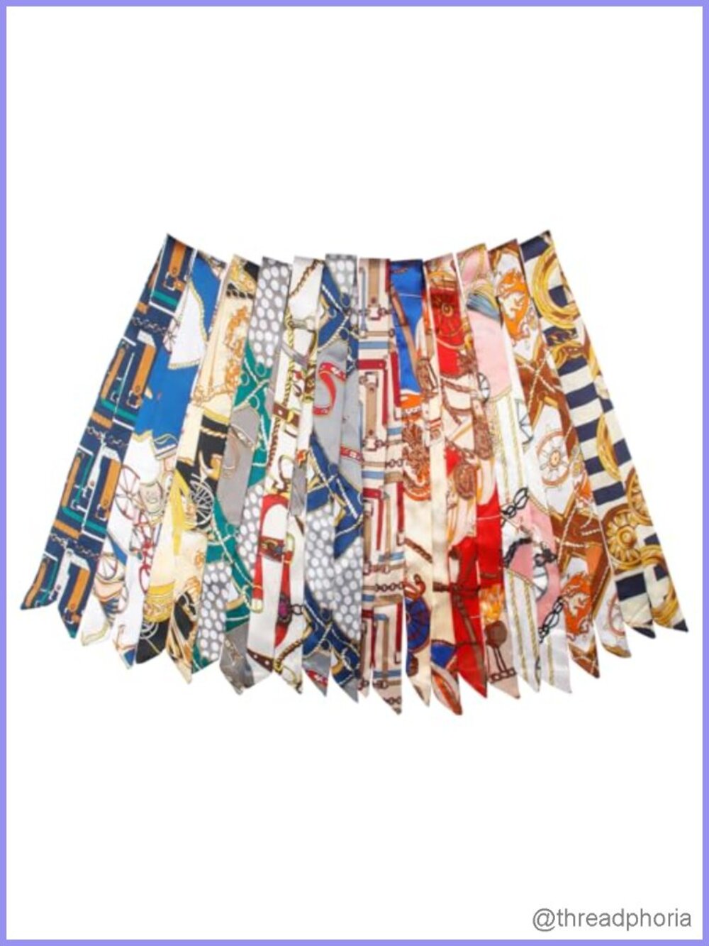 12 Pack Satin Silk Feel Narrow Neck Scarf Hair Wrap Handbag Ribbon Set